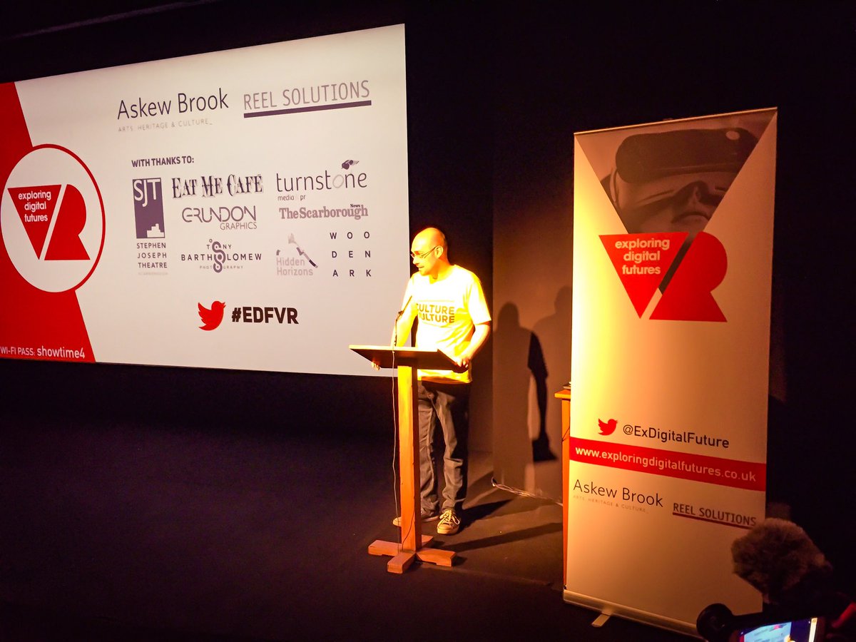 vrtize's tweet image. We are at the exploring digital futures conference #edfr in a very sunny Scarborough. Lots of VR experiences to enjoy