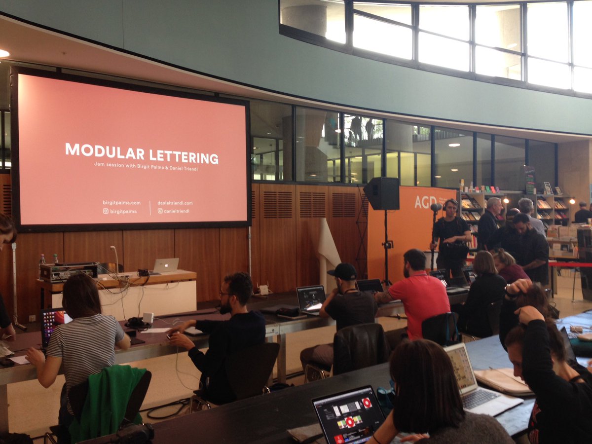 AdobeDACH's tweet photo. Wir legen an Tag 2 der @TYPOBER direkt los: #ModularLettering Workshop mit Birgit &amp; Daniel - jetzt live ➡️ https://t.co/S2CMBlXO0c https://t.co/TKnPAwIs2l