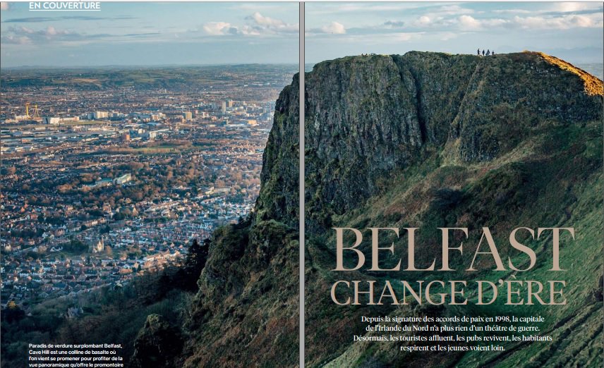 À la Une de @NatGeoFrance ce mois-ci, une immersion en #IrlandeDuNord à #Belfast, capitale ressuscitée où l'on oublie pas la guerre...