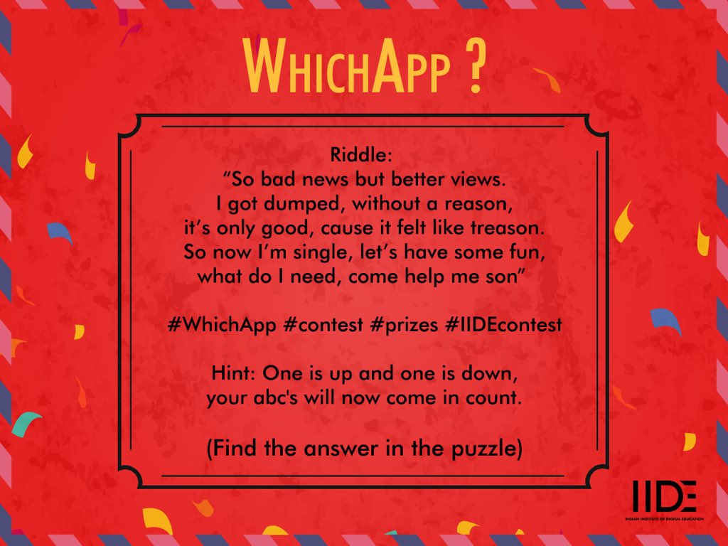 sadepiphany's tweet photo. IIDE is hosting a contest where you can win a FREE seat for their ‘Social Media Marketing’ course and a ‘VR Headset’. #WhichApp @iideonline https://t.co/vR1FDgMXG6
