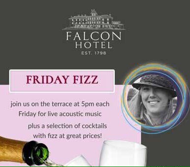 Today at the Falcon Hotel in Bude 5.30pm till 7 I'll be playing on the terrace in the sun come join me for some live music and drinks!
