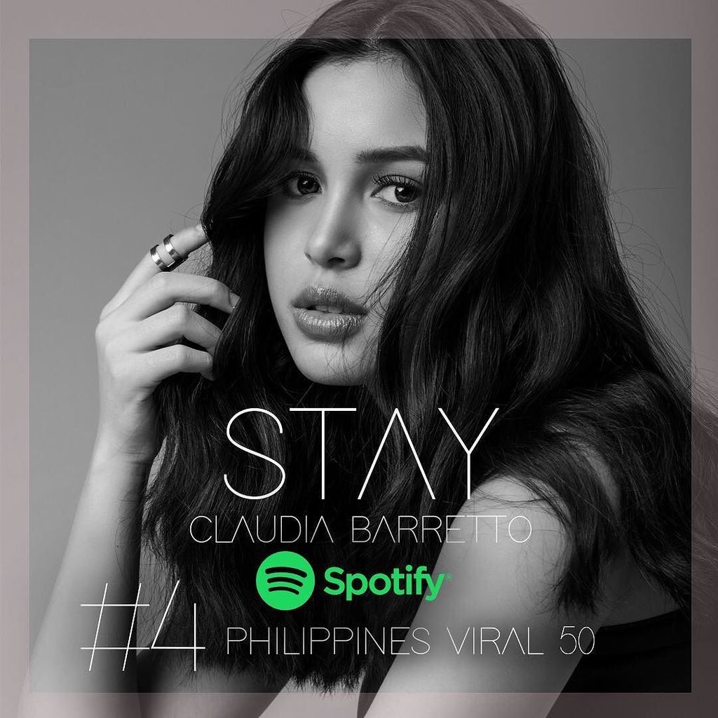 cornerstone_ofc's tweet photo. @claudiabarretto's debut single, Stay written by @moirarachelle is #4 on Spotify's Philippines Viral 50. Watch its… https://t.co/MscWrVQ2j2 https://t.co/PDgo9KNi00
