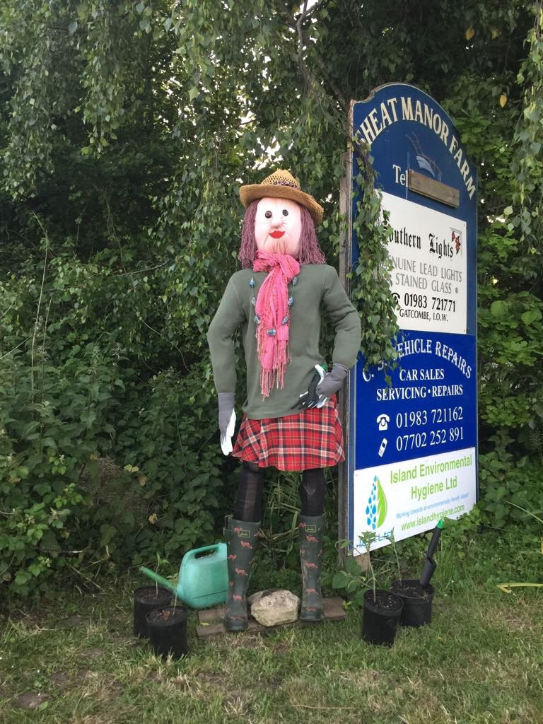 IEH_Ltd's tweet photo. Check out our scarecrow - all ready for the Gatcombe &amp; Chillerton Scarecrow Festival, which starts tomorrow https://t.co/oWmQCCobDR