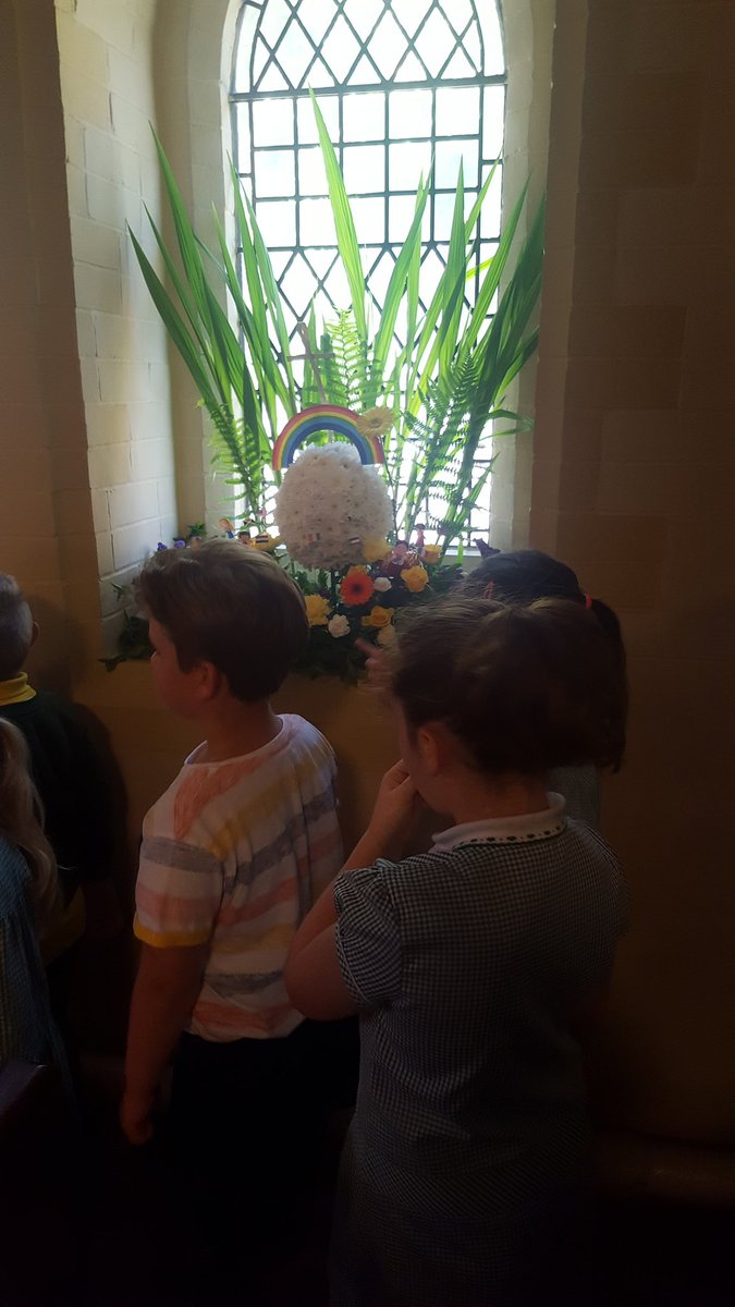 Year 1 and 2 performing at the Flower Show this morning at St Mary's Church