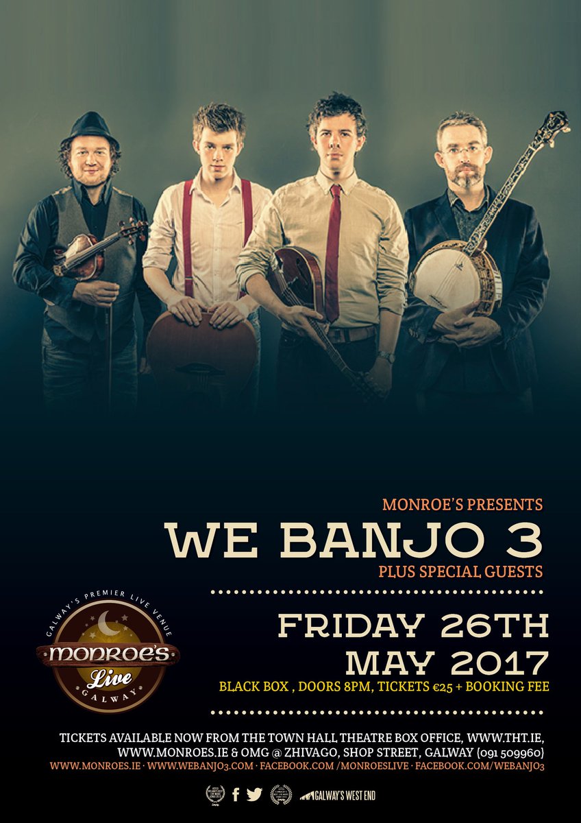 Monroe's Live (@monroeslive) on Twitter photo TONIGHT! <a href="/WeBanjo3/">We Banjo 3</a> in the Black Box! Some tix still available on the door at 7.30pm or on tht.ie. #events TONIGHT! <a href="/WeBanjo3/">We Banjo 3</a> in the Black Box! Some tix still available on the door at 7.30pm or on tht.ie. #events