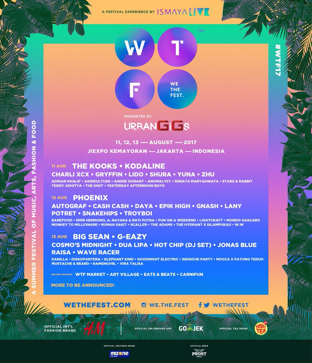 WeTheFest's tweet photo. You asked, so here it is, the #WTF17 daily schedule! Get your tickets at https://t.co/FTzIuK8oQp https://t.co/5CwyVSmLA9