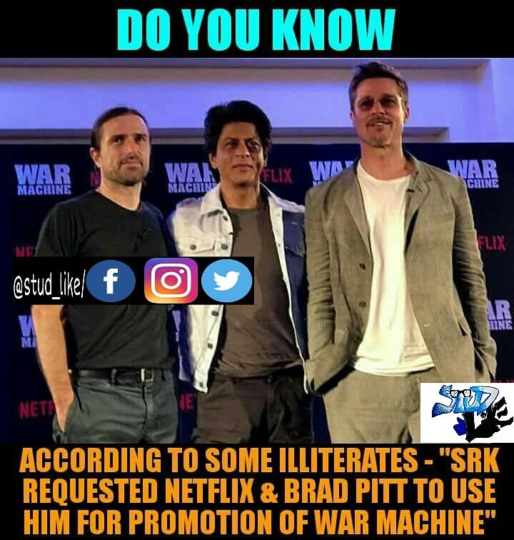 Stud_like's tweet photo. #warmachine #war #machine #warmachines #warmachinect #netflix #netflixandchill #netflixs #netflixph #iamsrk @iamsrk #bradpitt
@stud_like https://t.co/CiaMtloNDr