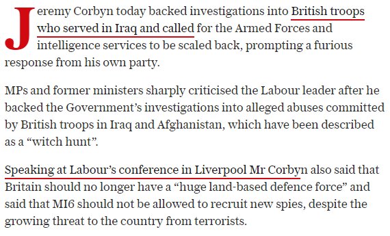 emmamrevell's tweet photo. Interested to know how Corbyn will protect the nation when he wants to cut the Army and intelligence services https://t.co/tIJk5KnPmb https://t.co/71oh9iDVgh
