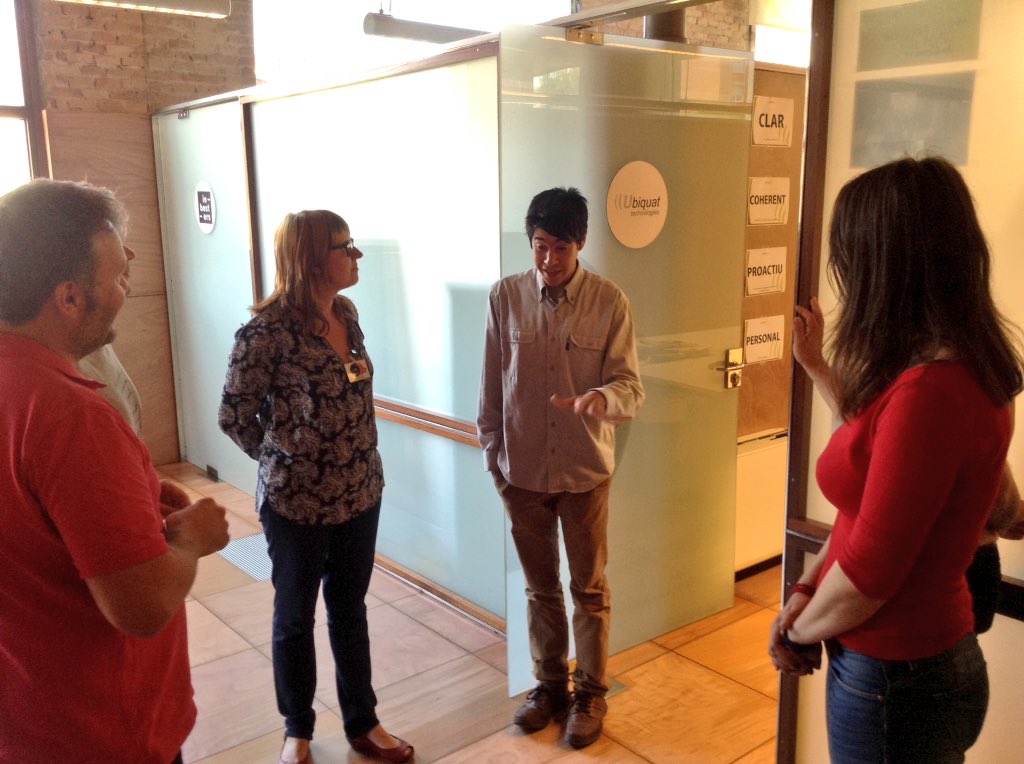 citilab's tweet photo. Avui ens visita @ocupaciocat per conèixer el #LaborLab, la formació en àmbits de tendència i el talent #innovador d'empreses i emprenedors https://t.co/Q7pVuVBIed
