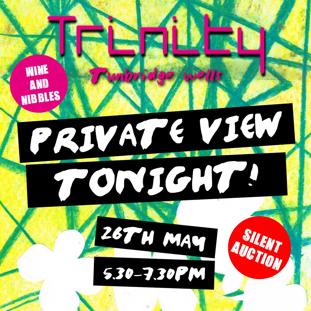 DreamLov3Create's tweet photo. **PRIVATE VIEW TONIGHT** from 5.30pm @trinitytheatre #tunbridgewells drinks &amp; nibbles #silentauction, lots of #affordableart don't miss it! https://t.co/b5HoUvM9sm