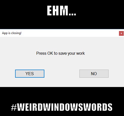 RealTitano's tweet photo. Ehm...
#WeirdWindowsWords #sblab17 #Windows #technology #words #development #computer_programmer https://t.co/NwCjioXXxC