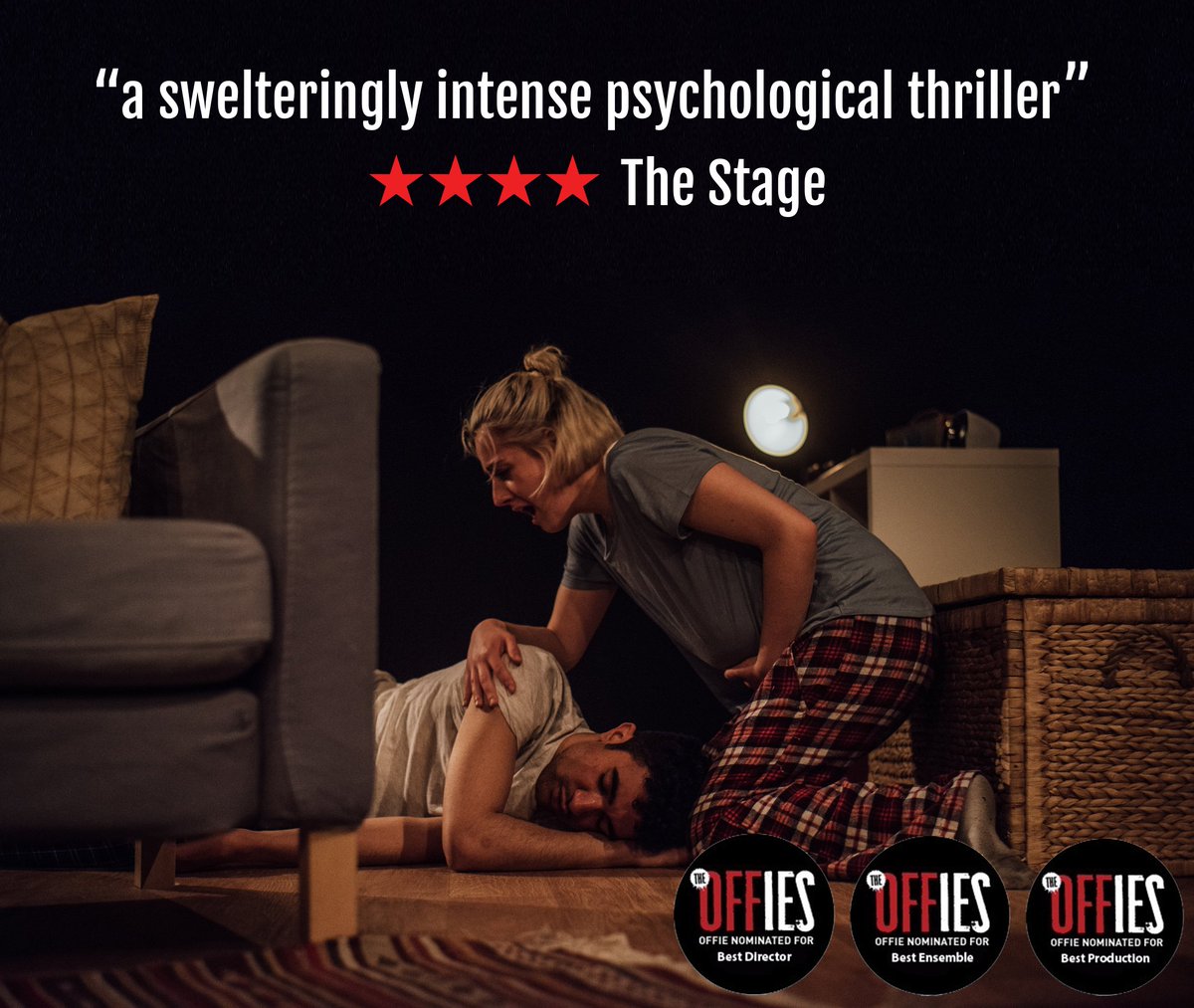 Final TWO performances of ★★★★ THE GAP IN THE LIGHT tonight &amp; tomorrow. SOLD OUT last night. Very few tickets left for these final shows.