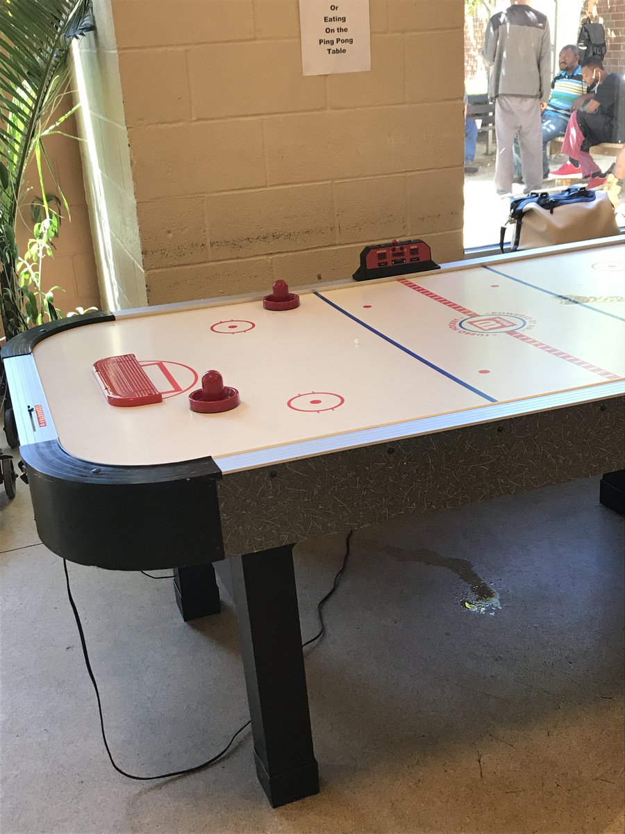 TransitionsSC's tweet photo. Thank you to the generous donation of this air hockey table! Our clients have already loved playing #transitions #endmidlandshomelessness https://t.co/OQKusc7MGG