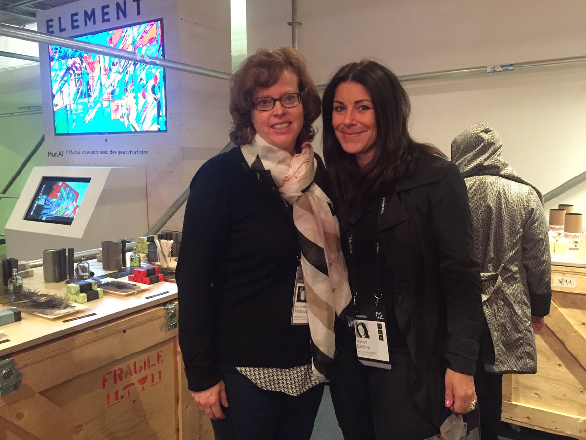 DesignMontreal's tweet photo. Manon Gauthier de passage à #C2montreal ce matin pour rencontrer les designers de la sélection #codesouvenirmtl #designmtl https://t.co/gBPambqDhd