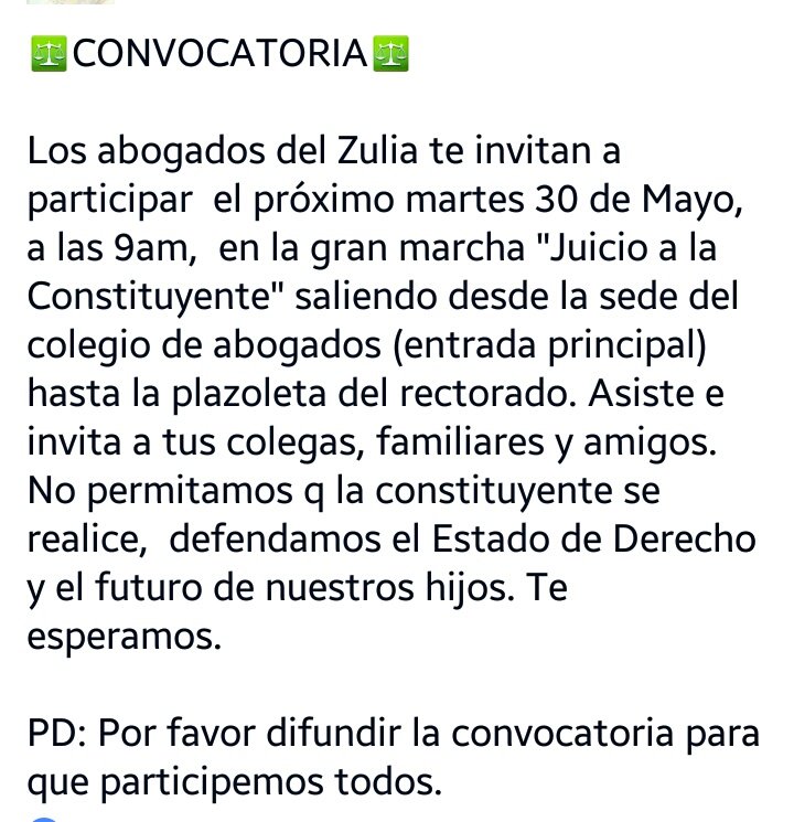 FCJP_APUZ's tweet photo. Convocatoria Gran Marcha Juicio a la Constituyente martes 30M 9am https://t.co/iGQdcdxP1G