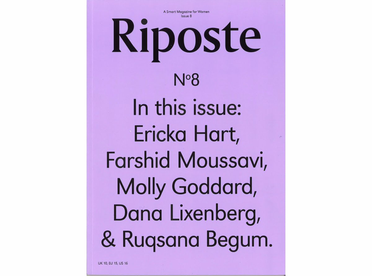 Thank you to @RiposteMagazine for featuring Farshid in Issue #8: docdroid.net/v9rIo7P/ripost…