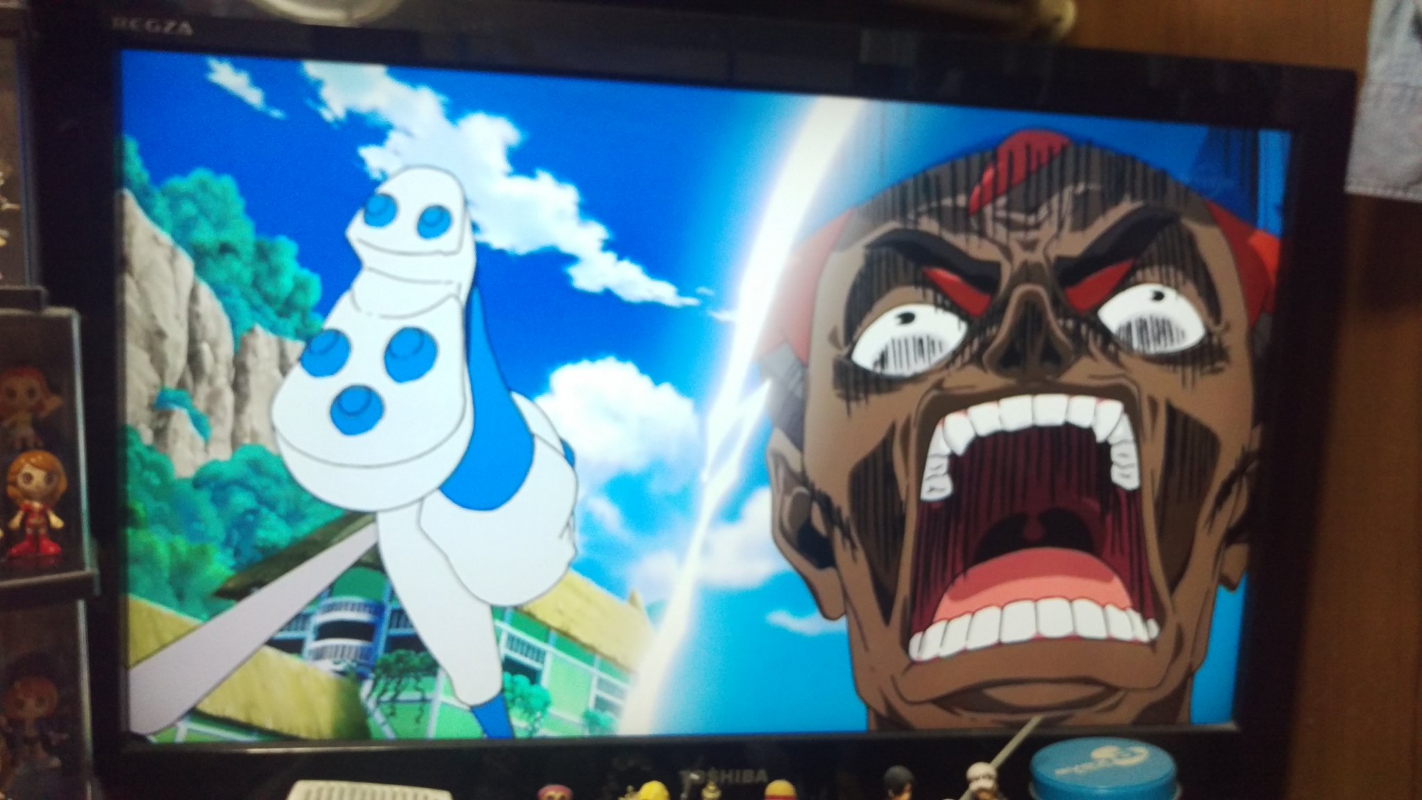 S Kazama Twitterren 録画したアニポケ観て作画の凄まじさに笑いまくったwwwwwwwwwwwwww そして遂にアニメでカビゴンの ほんきをだすこうげき 炸裂 オルオル選手の声古谷徹さんだったし神回だったね アニポケ ポケモン Anipoke ポケモンサンムーン