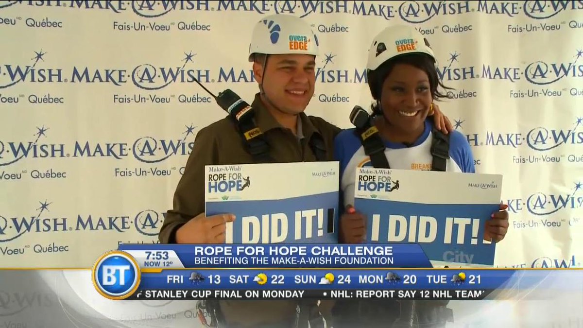 Our @CVDmtl takes the @MakeAWishQuebec Rope for Hope challenge https://t.co/mtF72ZzjOg