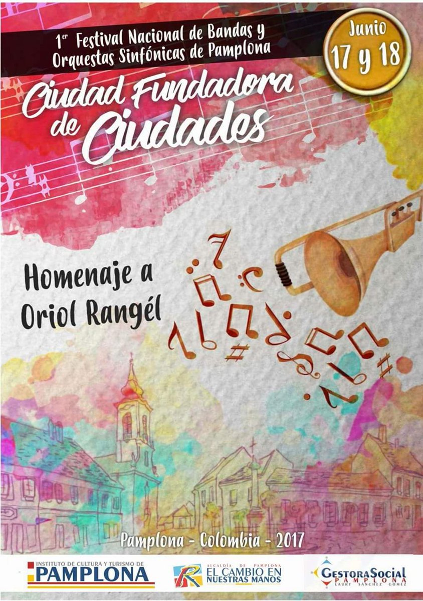 #HomenajeAOriolRangél Maravillosa obra  en el 1°FESTIVAL NACIONAL DE BANDAS Y ORQUESTAS DE PAMPLONA " CIUDAD FUNDADORA DE CIUDADES"