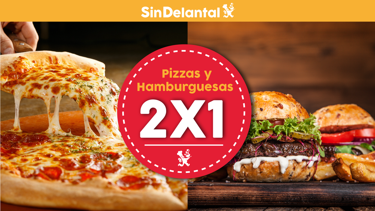 hellofoodmexico's tweet photo. SinDelantal recompensa tu lealtad🥇con 2x1 en 🍕 pizzas y hamburguesas 🍔 No esperes más y ¡pide ya! 📲 https://t.co/I3EvCbzUHS https://t.co/ThF1Vy5XKC