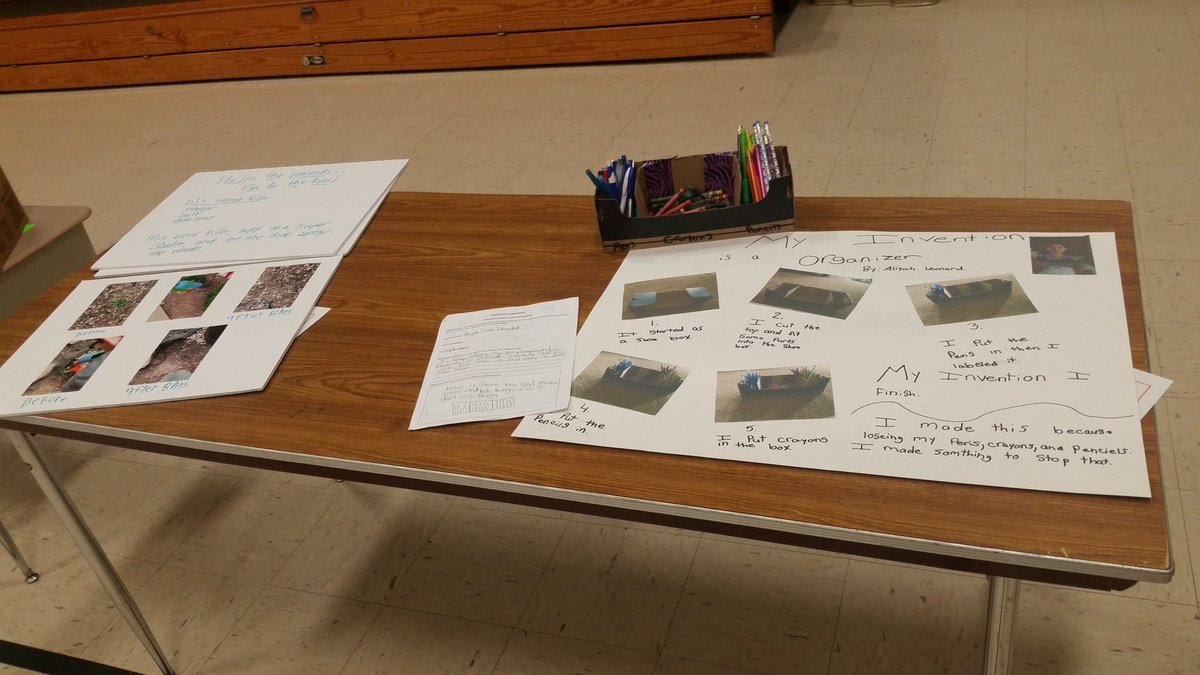 JollyTechCoach's tweet photo. Amazing inventions by @LwyBulldog second &amp; third graders #wyasd #WYCreate https://t.co/JTiGUa2reA