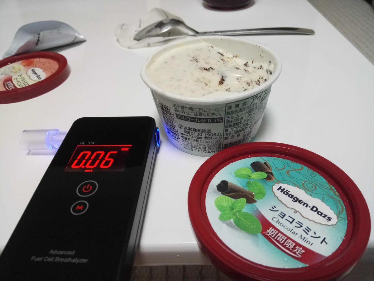 よく見ないと気がつかないかも？ハーゲンダッツのショコラミントはアルコール入りだから注意！
