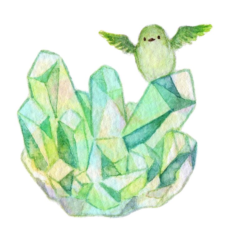 「鉱石と鳥にトパーズとアメジストを追加しました時間が出来たら青と緑はリメイクするか」|＊だてちゃん＊のイラスト