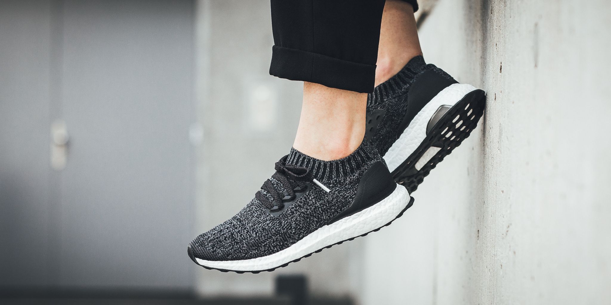 adidas ultra boost uncaged black grey three