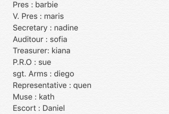 MMUOfficers's tweet photo. @MMUBarbie 's Partylist 👇🏻
@MMUNadineL @MMUsofiandres @MMUKianaVee @MMUSueRamirez @MMUDiego @MMUitsenrique https://t.co/LqNcy6dQUg