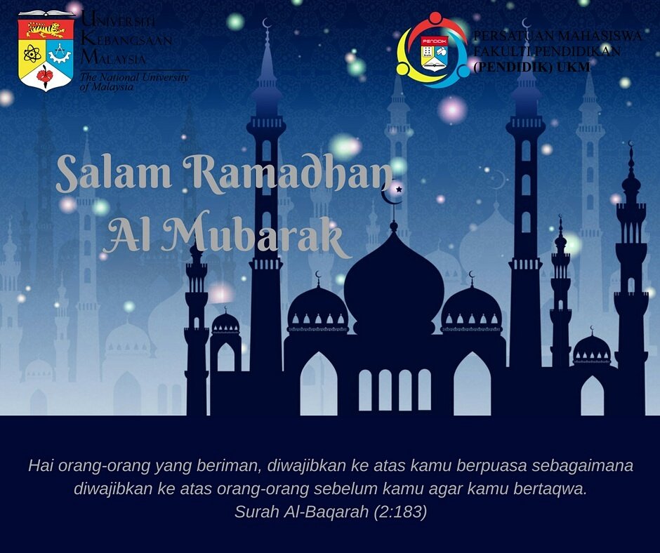 pendidikukm's tweet photo. Selamat Menjalani Ibadah Berpuasa daripada barisan Pendidik 17/18 🌙 #RamadhanAlMubarak #Pendidik1718 #SoaringUpwards #FPENDUKM https://t.co/ndgwX799MW