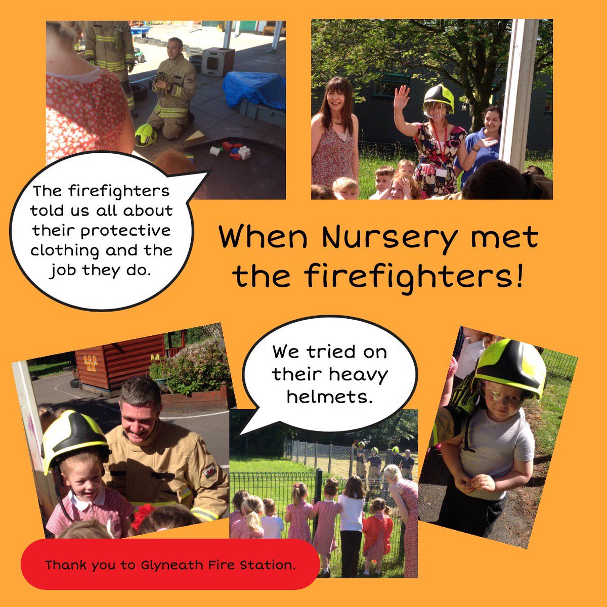 CwmneddPrimary1's tweet photo. Thank you  to Glynneath Firefighters for popping in to see us! @SWFireandRescue #morningnursery #reception #morfaglas https://t.co/PmwOX4yHFh