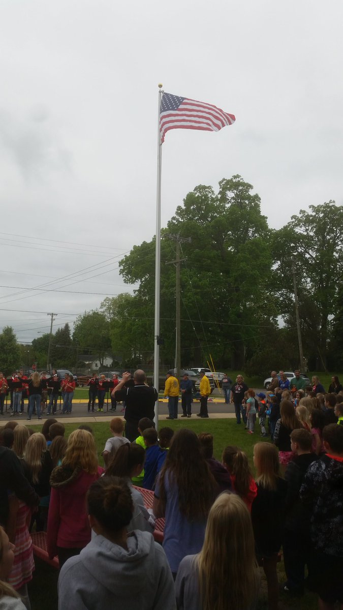 Thanks to our wonderful PTO for our brand new flagpole at CES. Great way to kick off Memorial Day weekend!
