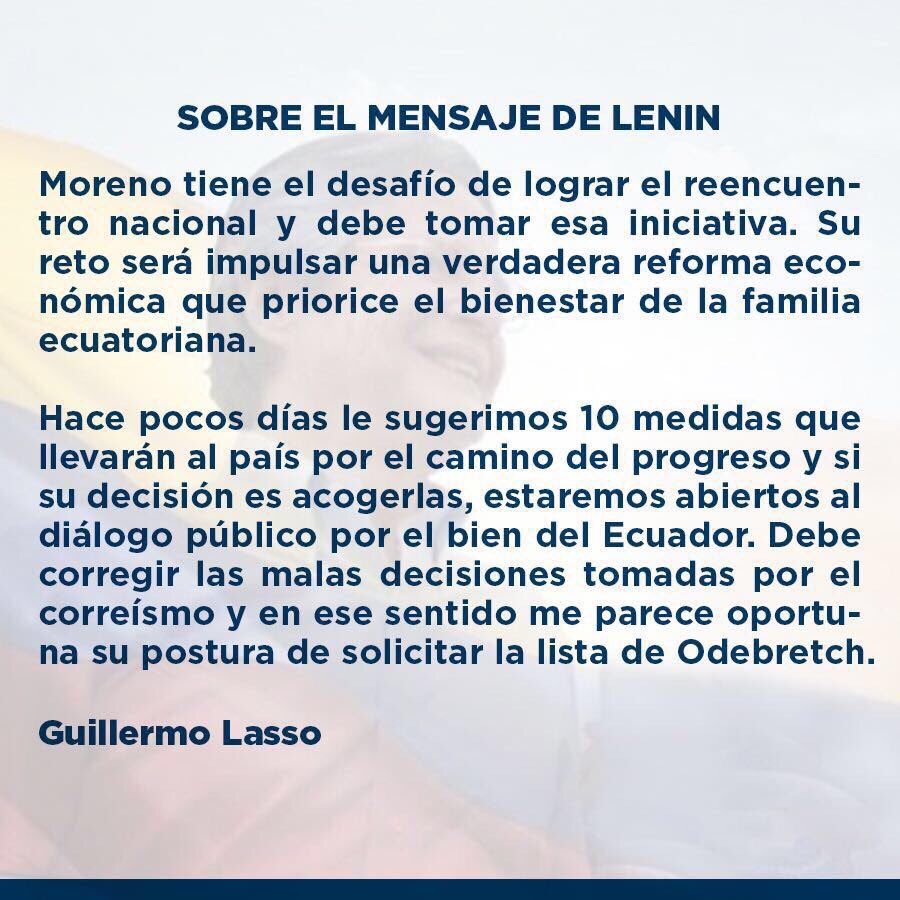 CREO_GUAYAS's tweet photo. Sobre el mensaje de Lenin. https://t.co/ws70GGbgpR