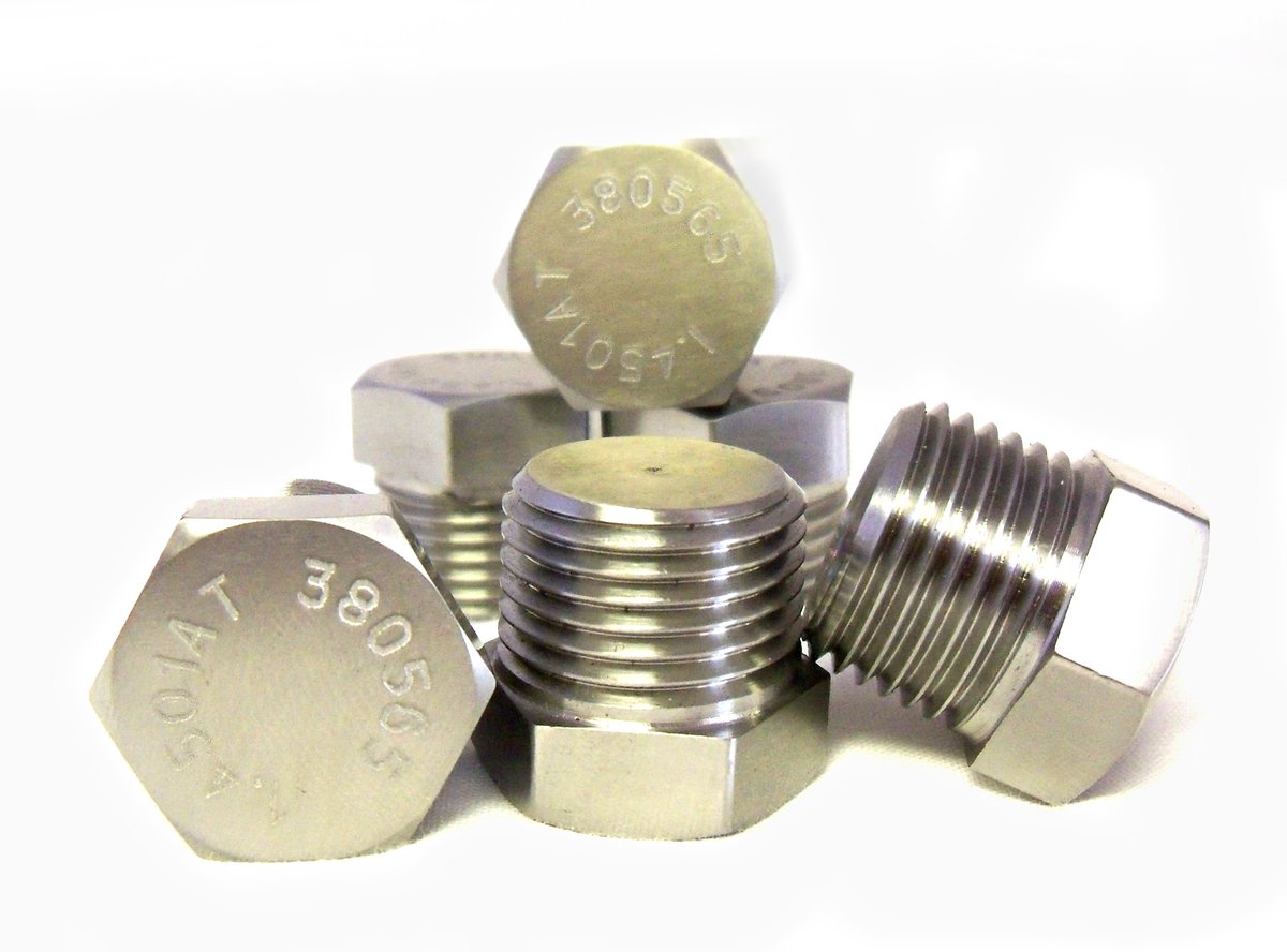 BoltAndNut's tweet image. 1/2 inch NPT Hexagon head pressure pipe plug to ASME/ANS1 B16.II machined from 32760 Super Duplex
#haxagon #pipeplug #BoltAndNut