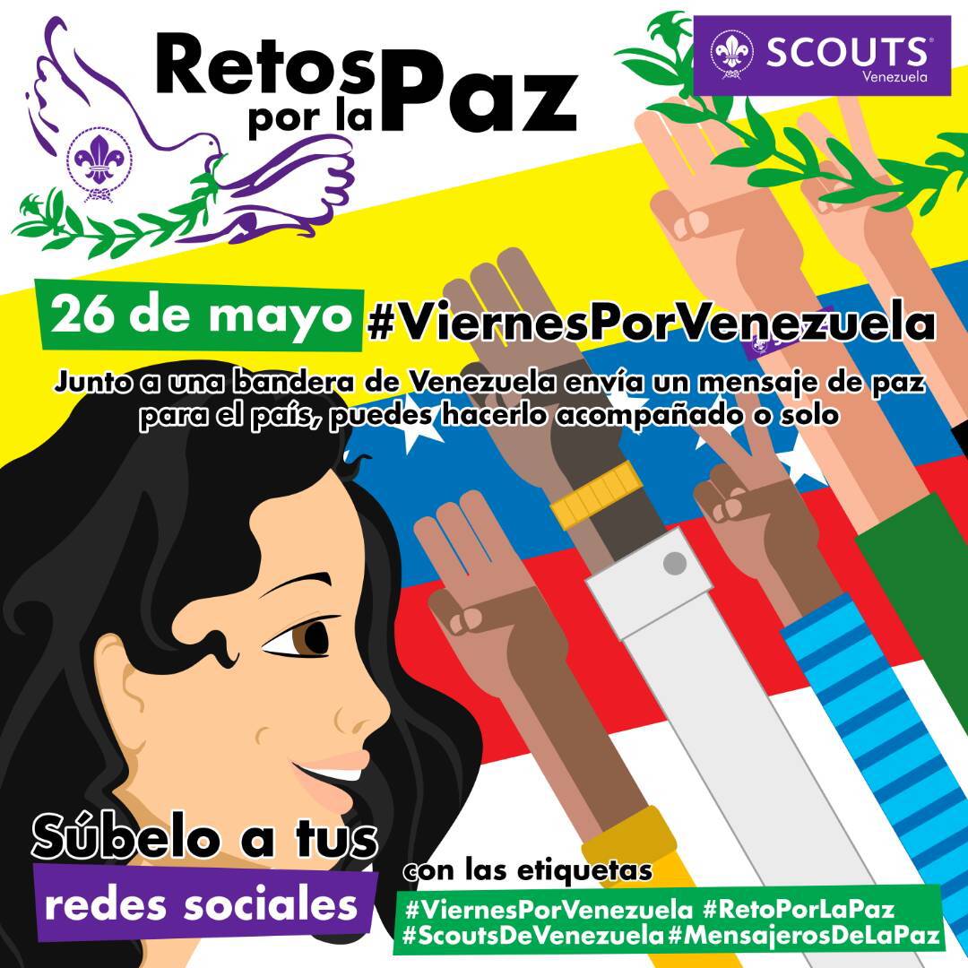 ScoutsCarabobo's tweet photo. Hoy es #ViernesPorVenezuela en el #RetoScout de la #SemanaScout https://t.co/X0HetV9zC5