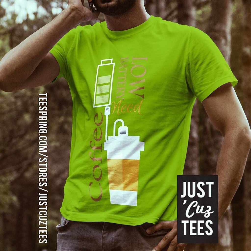justcuztees's tweet photo. Need #coffee!! ASAP!! Now available in our store! #tshirt #tshirtdesign #coffeetime #lowbattery #recharge https://t.co/oXEu6XUQyl https://t.co/Q5DVGbtFTH