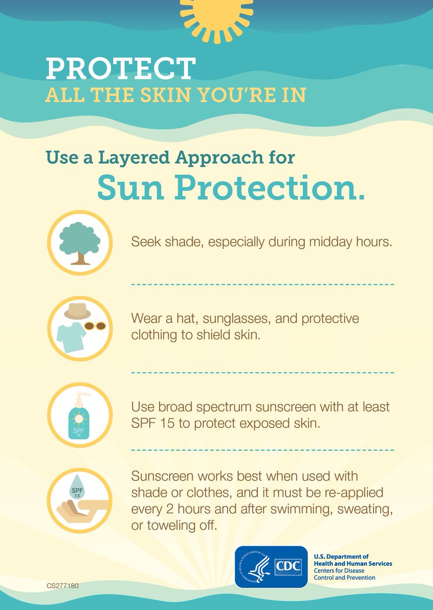 Use a layered approach for sun protection this SkinCancer Awareness