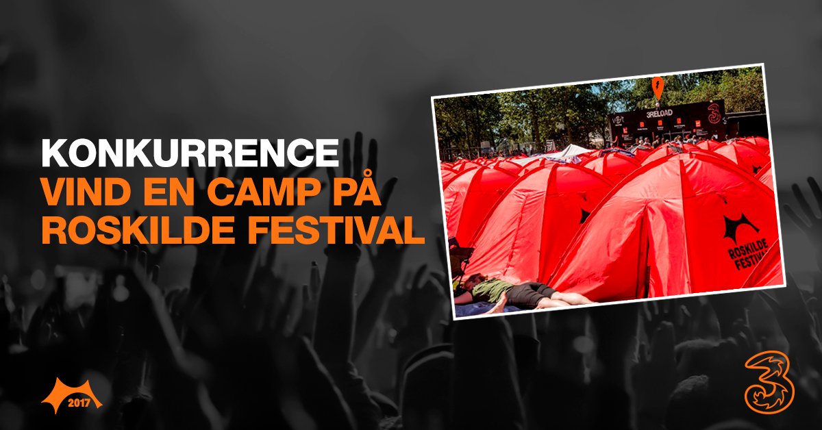 3Danmark's tweet photo. Du kan vinde en camp på årets Roskilde Festival til dig og vennerne 🏕️ Se her hvordan https://t.co/PaJtAVf26f #IngenFestUden @orangefeeling https://t.co/fK5oxmhthC