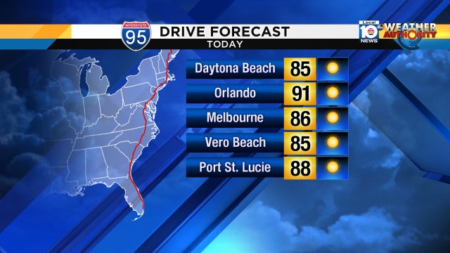 Heading north across the state today? You'll be driving under sunshine. #FLwx #MemorialDayWeekend #travel https://t.co/4zpgbZtUoV