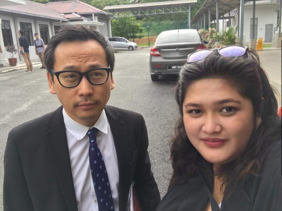 EricPaulsen101's tweet photo. With @Ratu_Naga today - charged for 'insulting' Najib. Hati tisu betul. https://t.co/PQJI4RoOSC