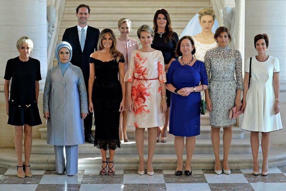 laredazionesa's tweet photo. FIRST LADY. #G7taormina https://t.co/lKVWK2w5EO