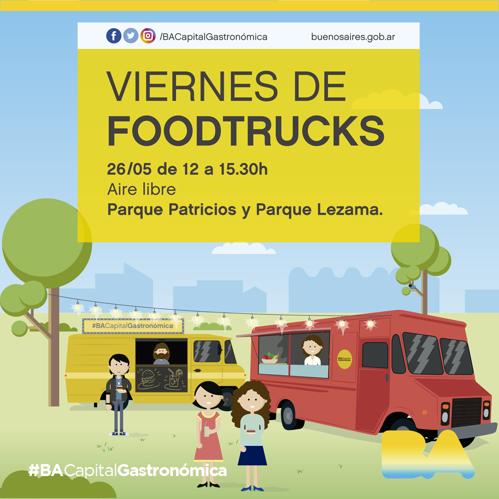 BA_Gastronomica's tweet photo. ¡Hoy es Viernes de Foodtrucks! Disfrutá de esta excelente propuesta para almorzar rico de 12 a 15:30h. ¡Venite!

#BACapitalGastronómica https://t.co/LvpkDt1CwJ