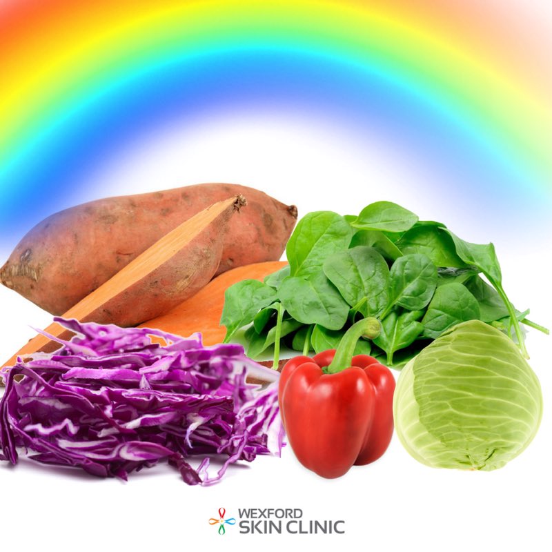 WxSkinClinic's tweet photo. Eat a Rainbow! The more colours on your plate the more anti-oxidants in your diet to fight environmental toxins. #skincare #wexford #health https://t.co/uOo2UIpHWc