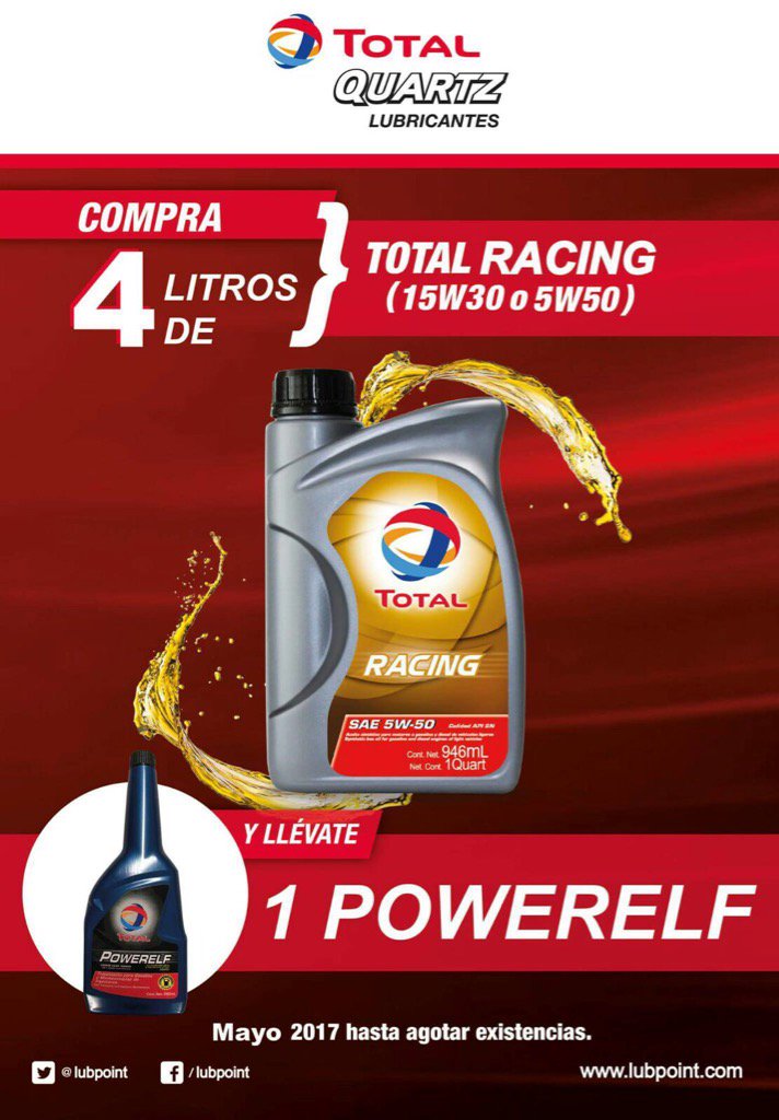 lubpoint's tweet photo. Compra nuestro aceite sintético Racing 5w30 o 5w50 y te regalamos un aditivo para inyectores. https://t.co/3EIjCCw2JH