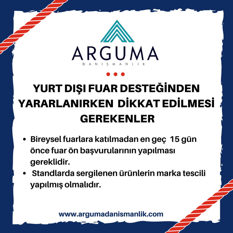 Arguma_'s tweet photo. Yurt dışı fuar destekleri hakkında detaylı bilgi almak için: https://t.co/sJWwvIwPTZ https://t.co/1s0uZt9Eh9