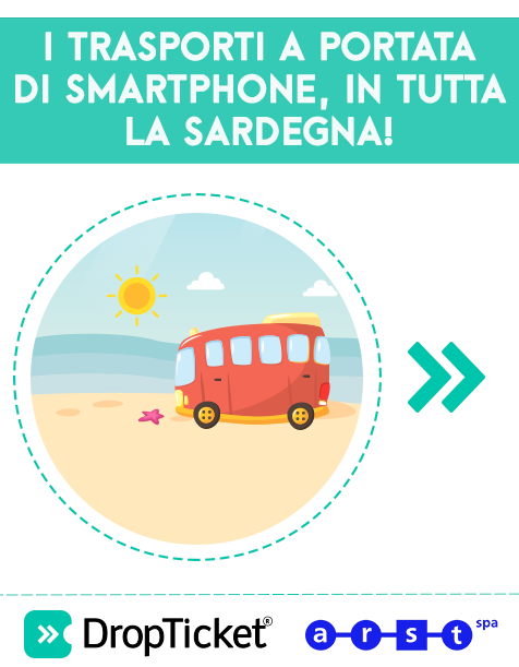 DropTicket's tweet photo. In #Sardegna paga il trasporto pubblico con il tuo smartphone scaricando #Dropticket, in tutta la regione! #ARST @arst_sardegna https://t.co/vgZRdnlTG2