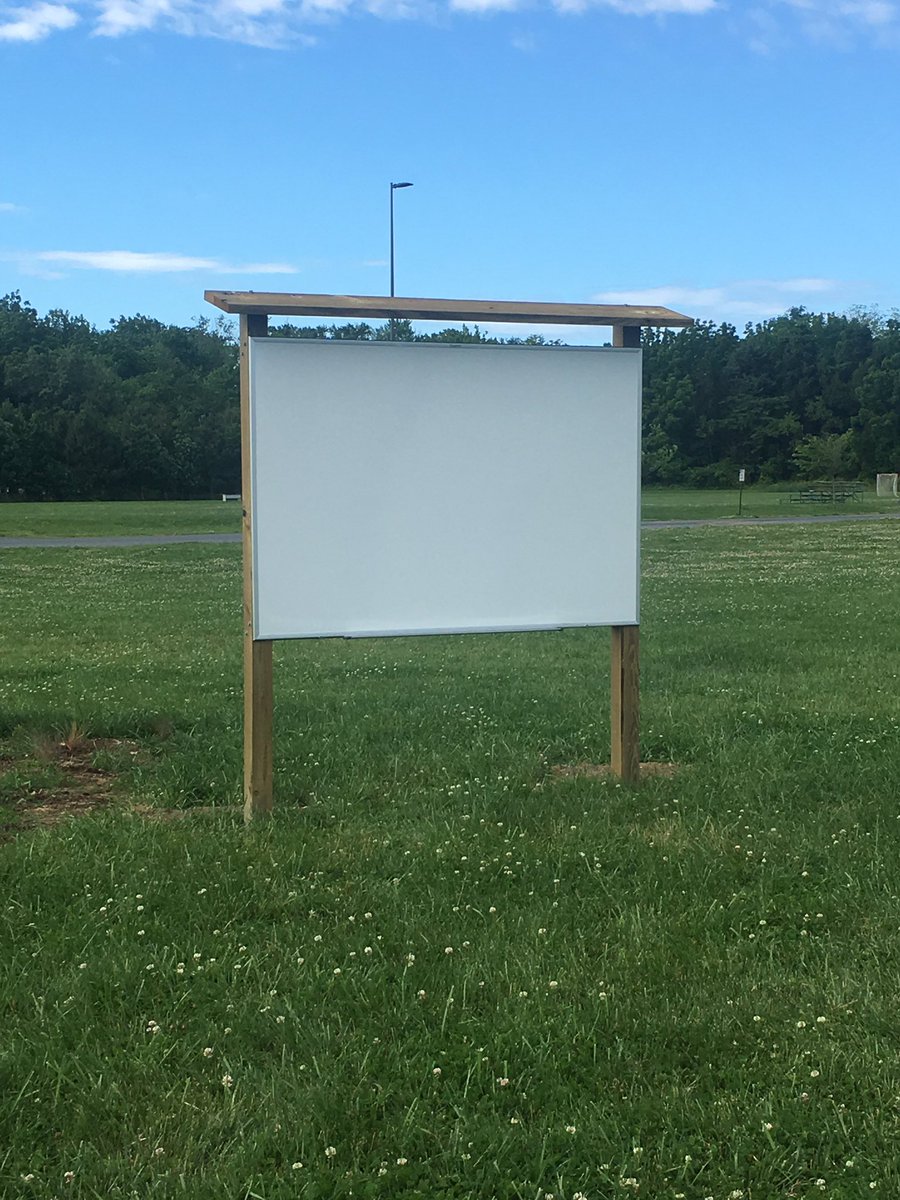 csdmeadow2020's tweet photo. Outdoor whiteboard is up!!! https://t.co/JhwTVYa1lg