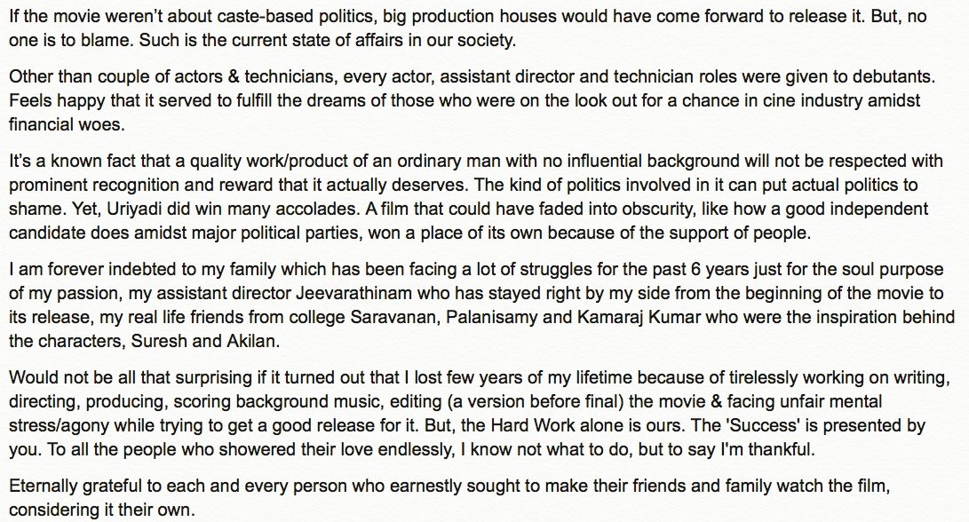 #1YearOfUriyadi - youtube.com/watch?v=NEISUM…
For the people, who liked &amp; supported Uriyadi. A big thanks and salute to all who supported.