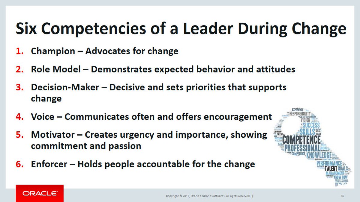 Managers bring predictability, reliability to organization. Focus on future benefits &amp; promise of change. #digitaltransformation <a href="/lyleekdahl/">Lyle Ekdahl</a>