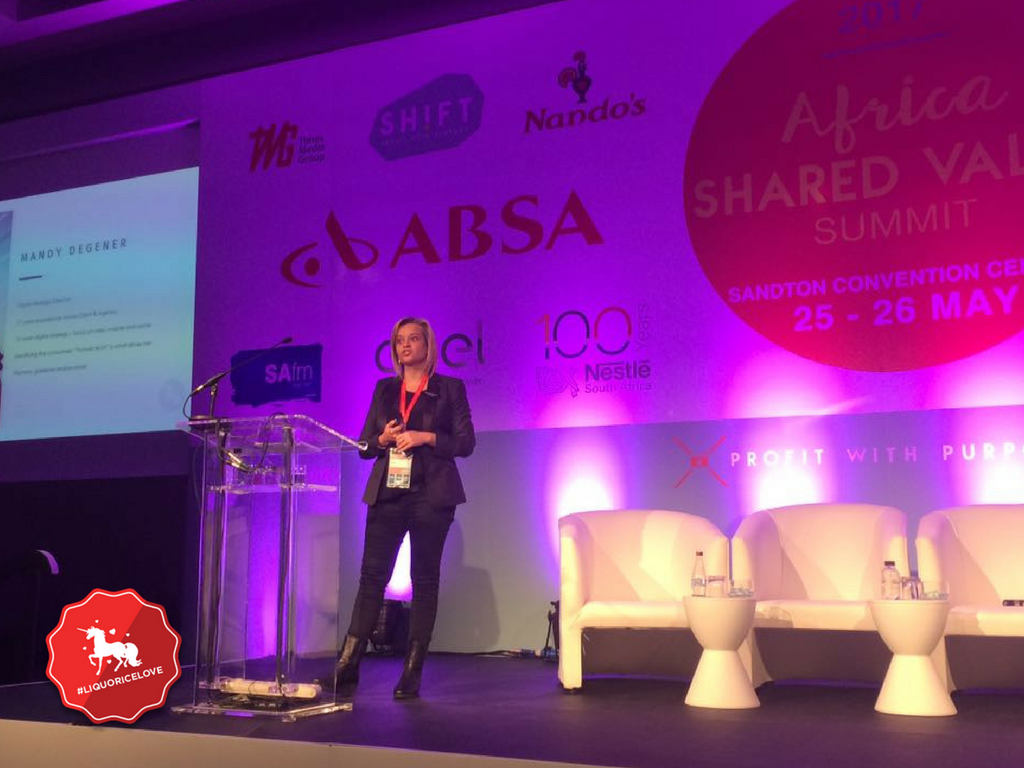 Digitas_SA's tweet photo. @MandyDegener1 giving a glimpse into the Shared Value stories of @OMOSouthAfrica's Fast Kids &amp; @amarula's #NameThemSaveThem. #ASVS17 https://t.co/gwHtRQ5bUM
